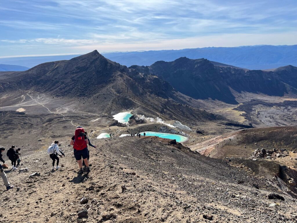 Walkers on the Tongariro Crossing